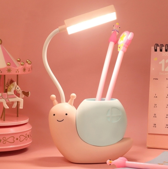 LED Snail Shape Desk Lamp For Child With Pen Holder - Picture 6 of 6